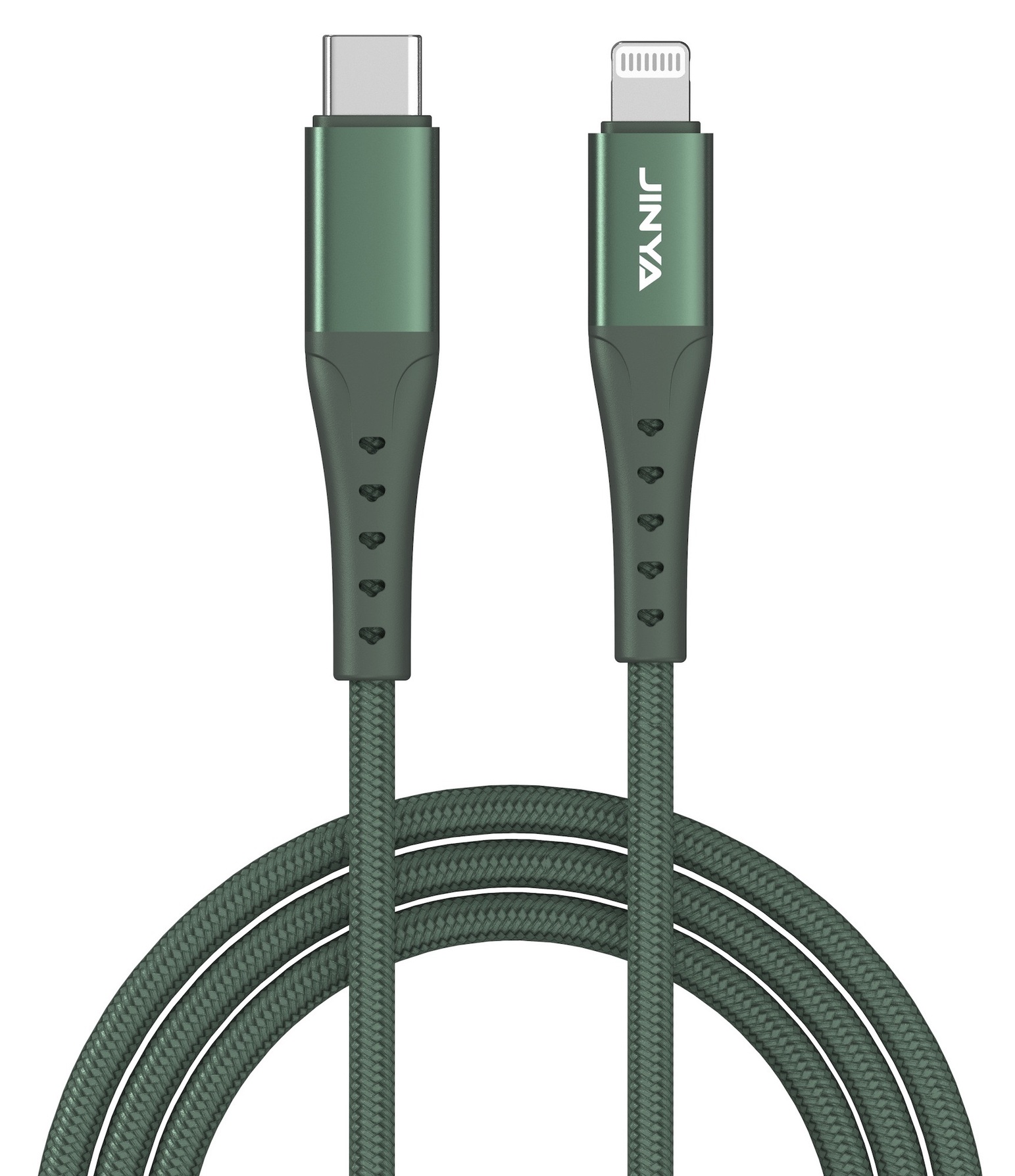 JINYA TechLink 1M USB-C Lightning Green - kabel lightning