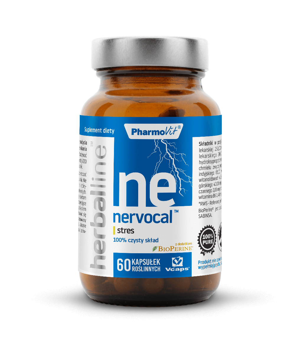 Pharmovit nervocal stres, suplement diety, 60 kapsułek