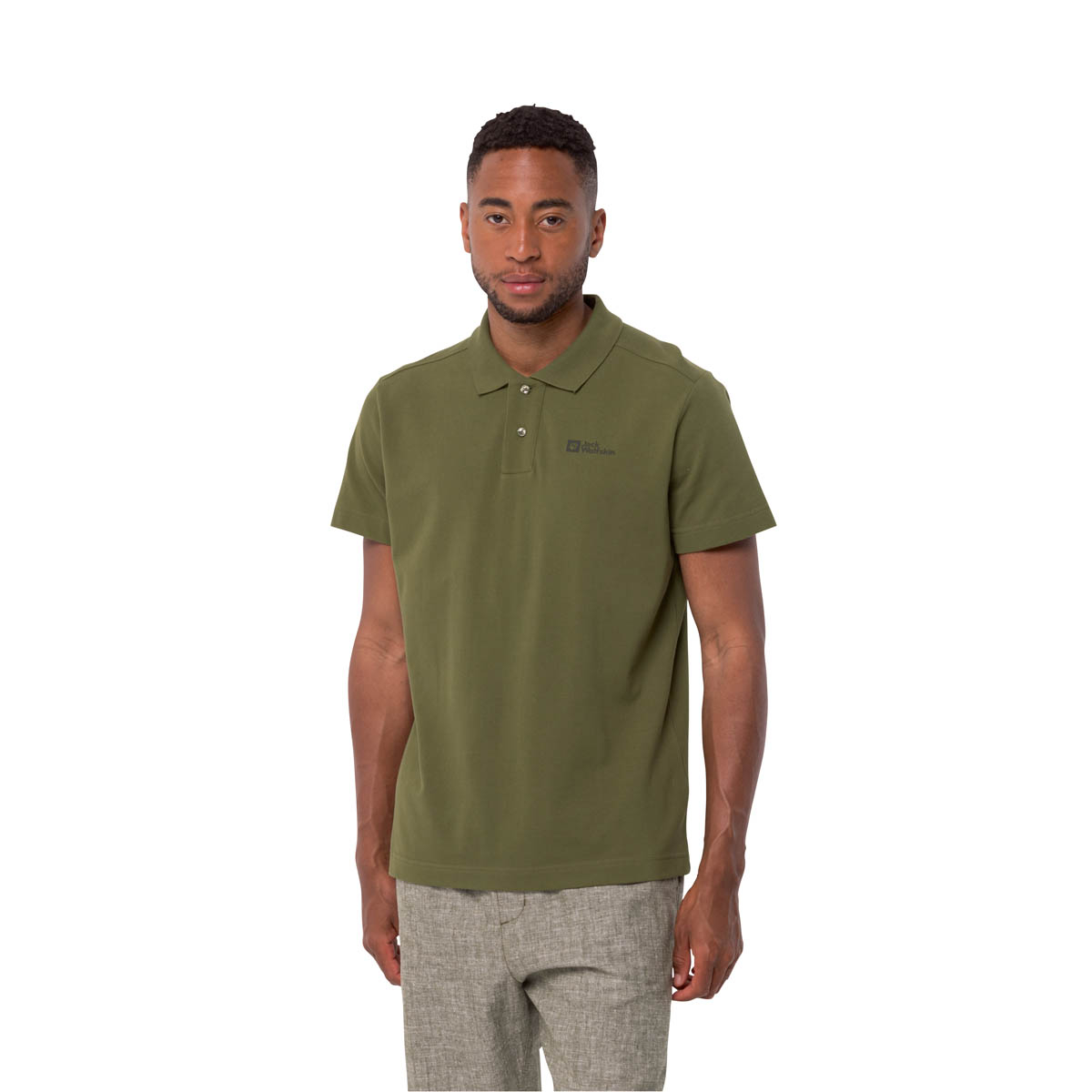 Koszulka polo męska Jack Wolfskin ESSENTIAL POLO M greenwood - L