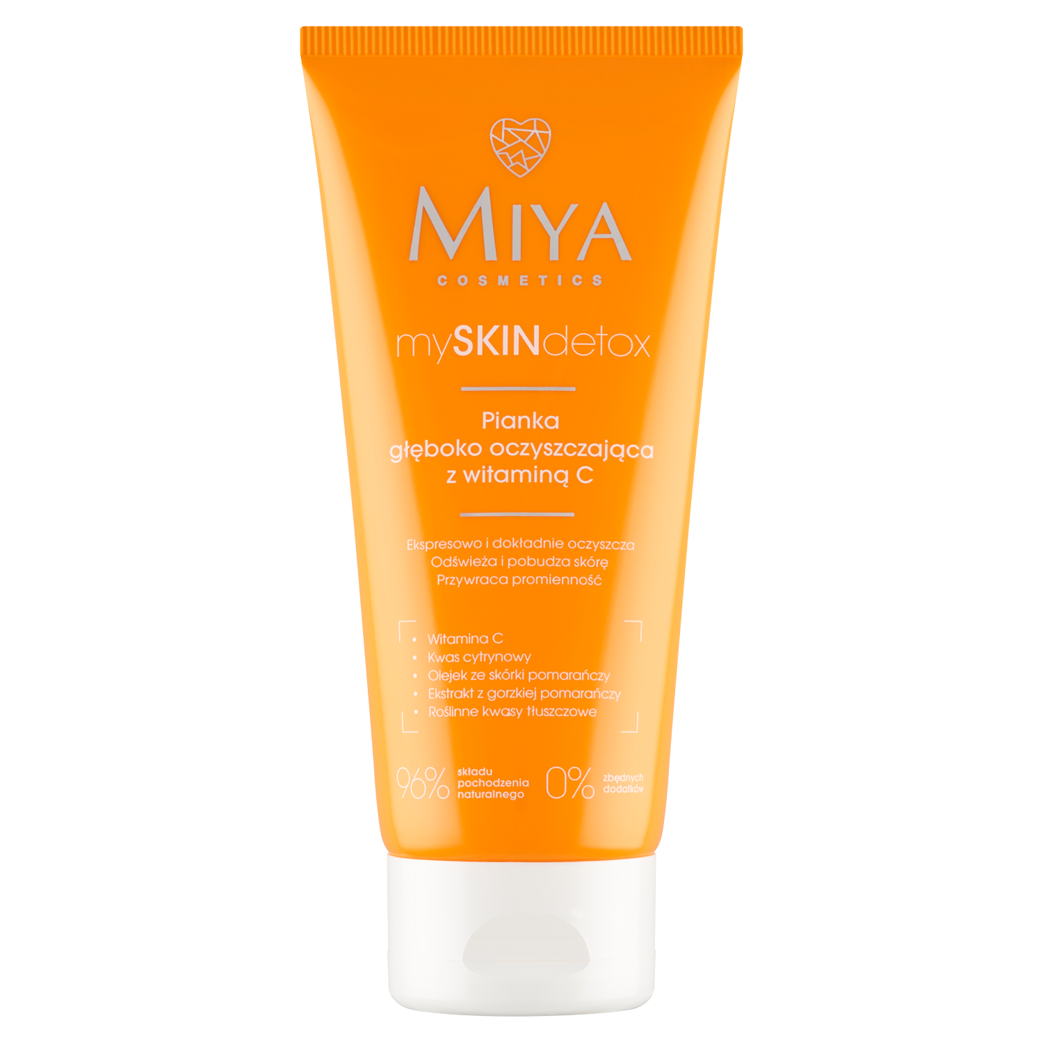 Miya Cosmetics MySkinDetox pianka głęboko oczyszczająca z witaminą C do twarzy, 100 ml