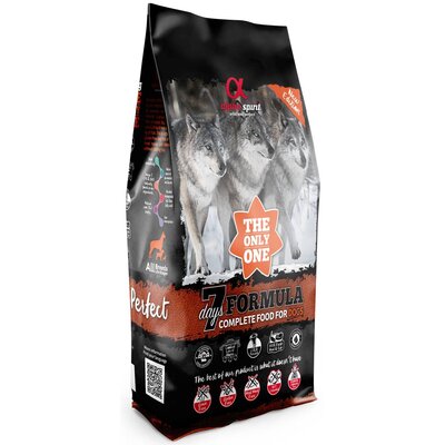 Karma dla psa półwilgotna ALPHA SPIRIT 7 Days Formula Wieprzowina z kurczakiem i rybą 12 kg