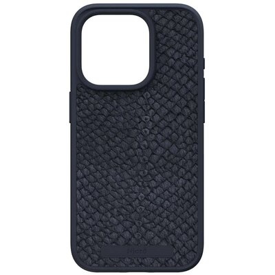 Etui NJORD BY ELEMENTS Salmon Leather MagSafe do Apple iPhone 15 Pro Czarny