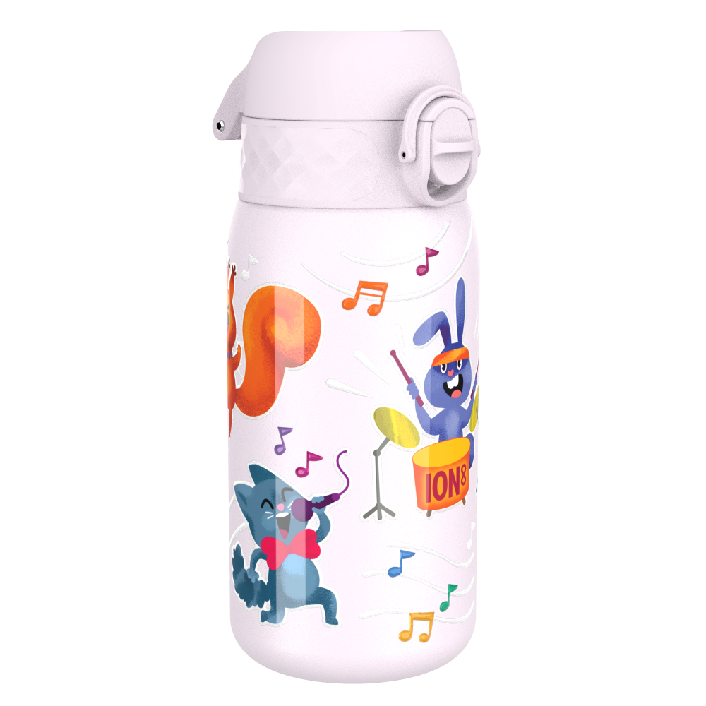 Ion8 bidon stalowy z ustnikiem, Kremowy Zespół muzyczny, poj. 400 ml, 1 szt.