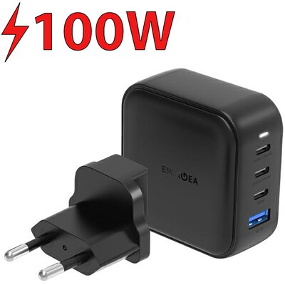 Ładowarka sieciowa ENERGEA Travelite GAN100 100W Czarny