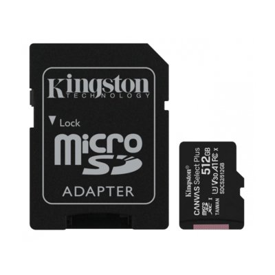Karta pamięci KINGSTON microSDXC Canvas Select Plus 512GB + Adapter
