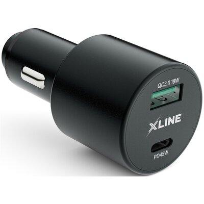 Ładowarka samochodowa XLINE CC601 QC 18W + PD 45W Czarny