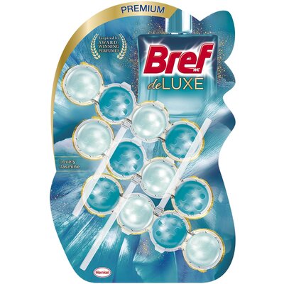 Kostka do WC BREF Deluxe Czarujący Jaśmin 3x50g