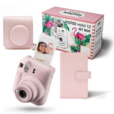 Aparat FUJIFILM Instax Mini 12 Różowy + Album + Pokrowiec