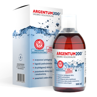 Aura Herbals, Argentum 200 Srebro Koloidalne, tonik 50 ppm, 500 ml