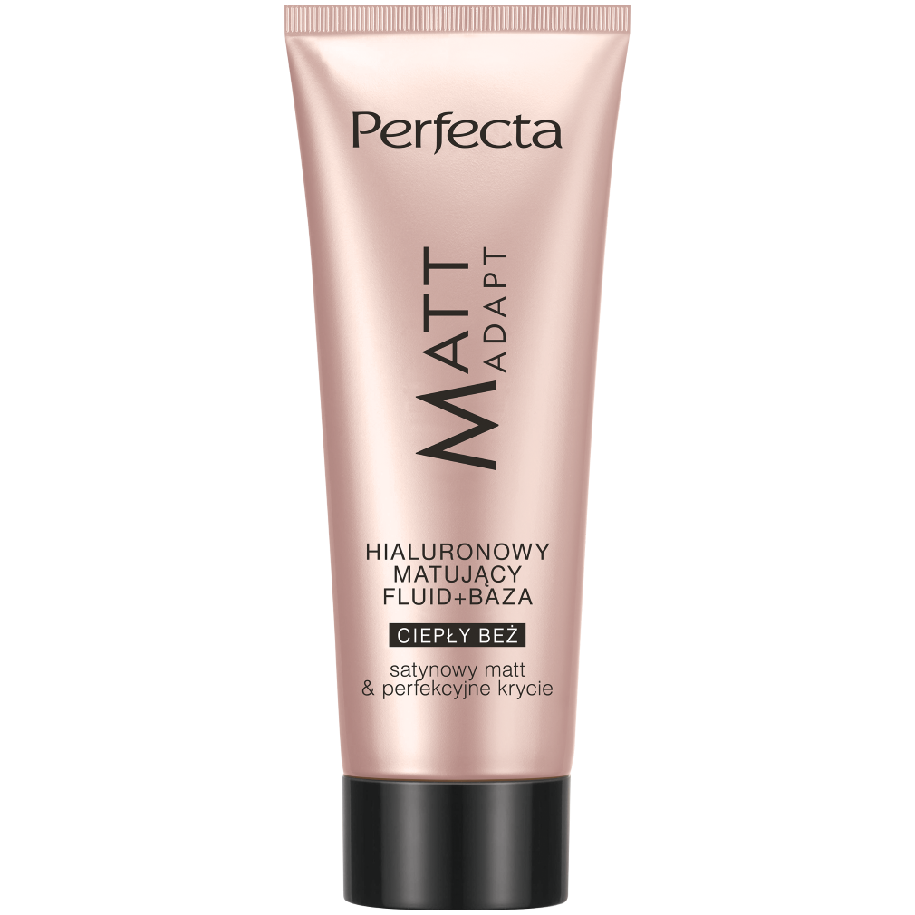Perfecta Matt Adapt hialuronowy matujący podkład-baza do twarzy ciepły beż, 30 ml