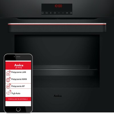 Piekarnik AMICA ED57679BA+ Q-TYPE OpenUp Elektryczny Czarny matowy A+