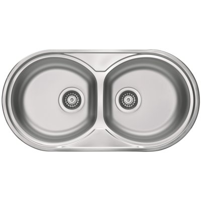 Zlewozmywak dwukomorowy ALVEUS Form 50 1060002K Satyna 43.7x83.2