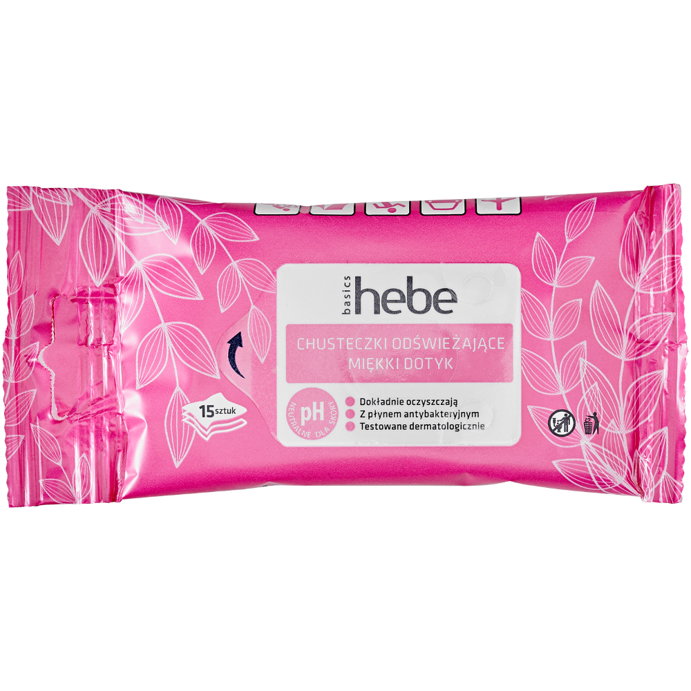 Hebe Basics chusteczki odświeżające, 15 szt./1 opak.