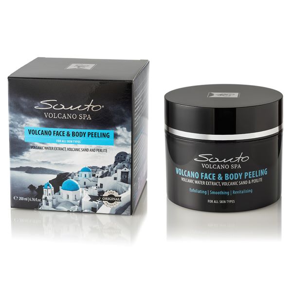 Santo Volcano Spa ujędrniający drobnoziarnisty peeling do twarzy i ciała, 200 ml