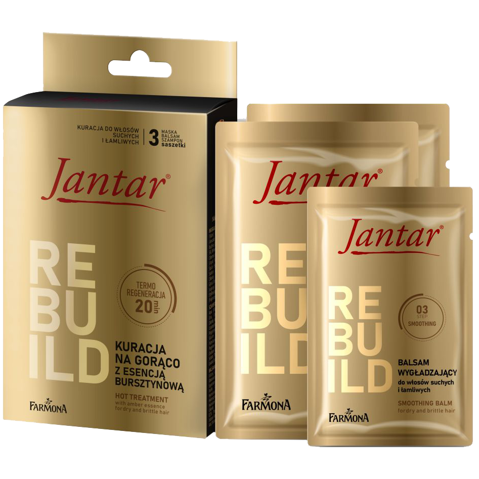Jantar Bursztyn kuracja do włosów na gorąco, 1 szt.