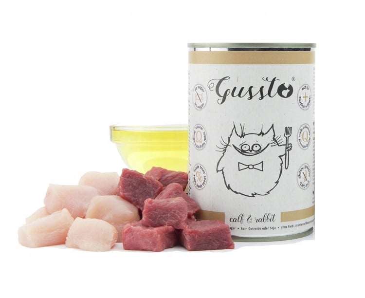 GUSSTO Cat Fresh Calf &amp; Rabbit mokra karma dla kotów cielęcina i królik 400 g