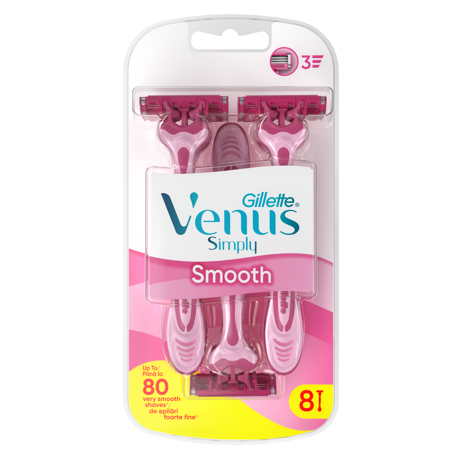 Gillette Simply Venus 3 maszynki do golenia damskie, 8 szt./1 opak.