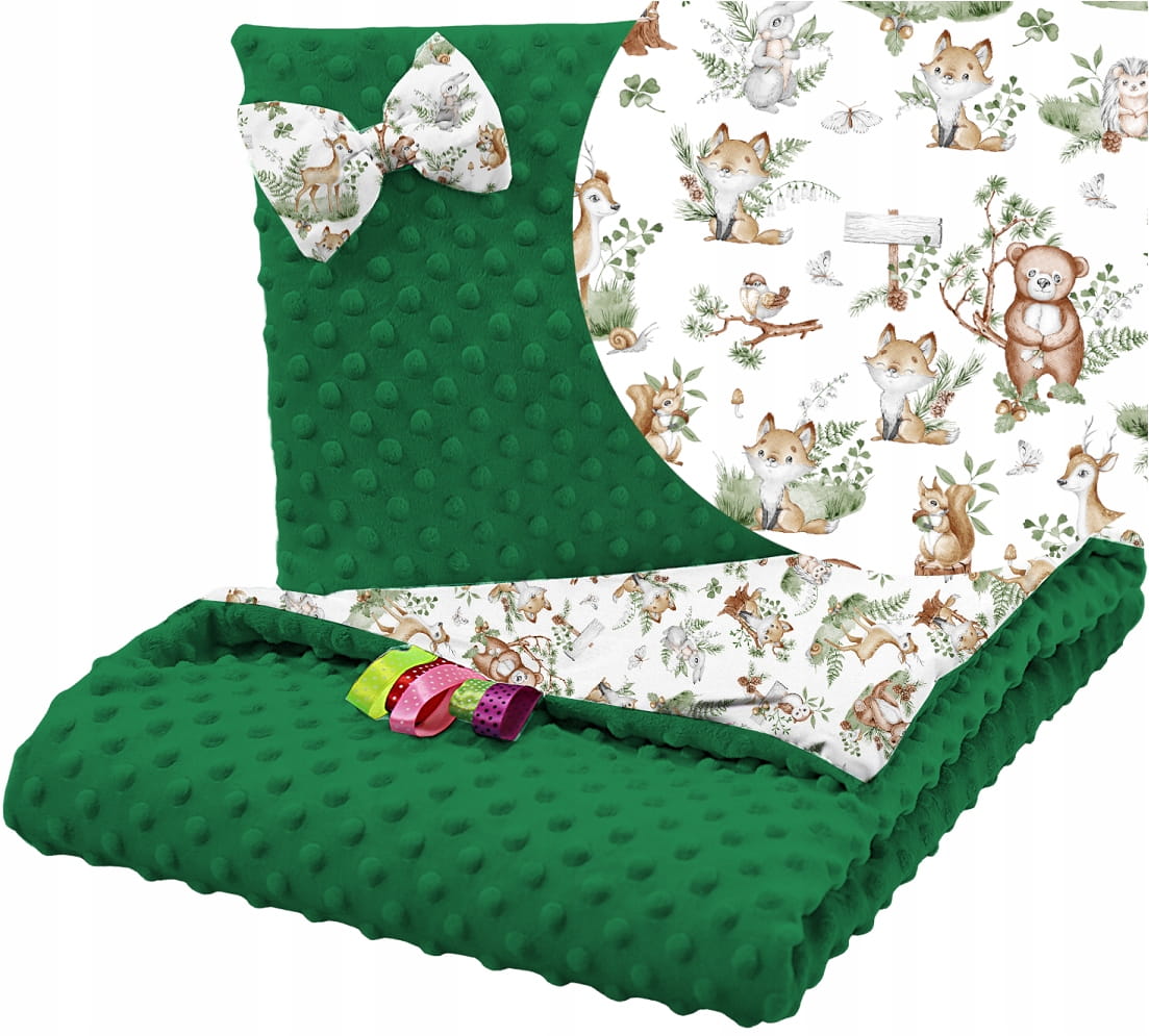 Kocyk minky 75x100 kołderka + poduszka Babymam