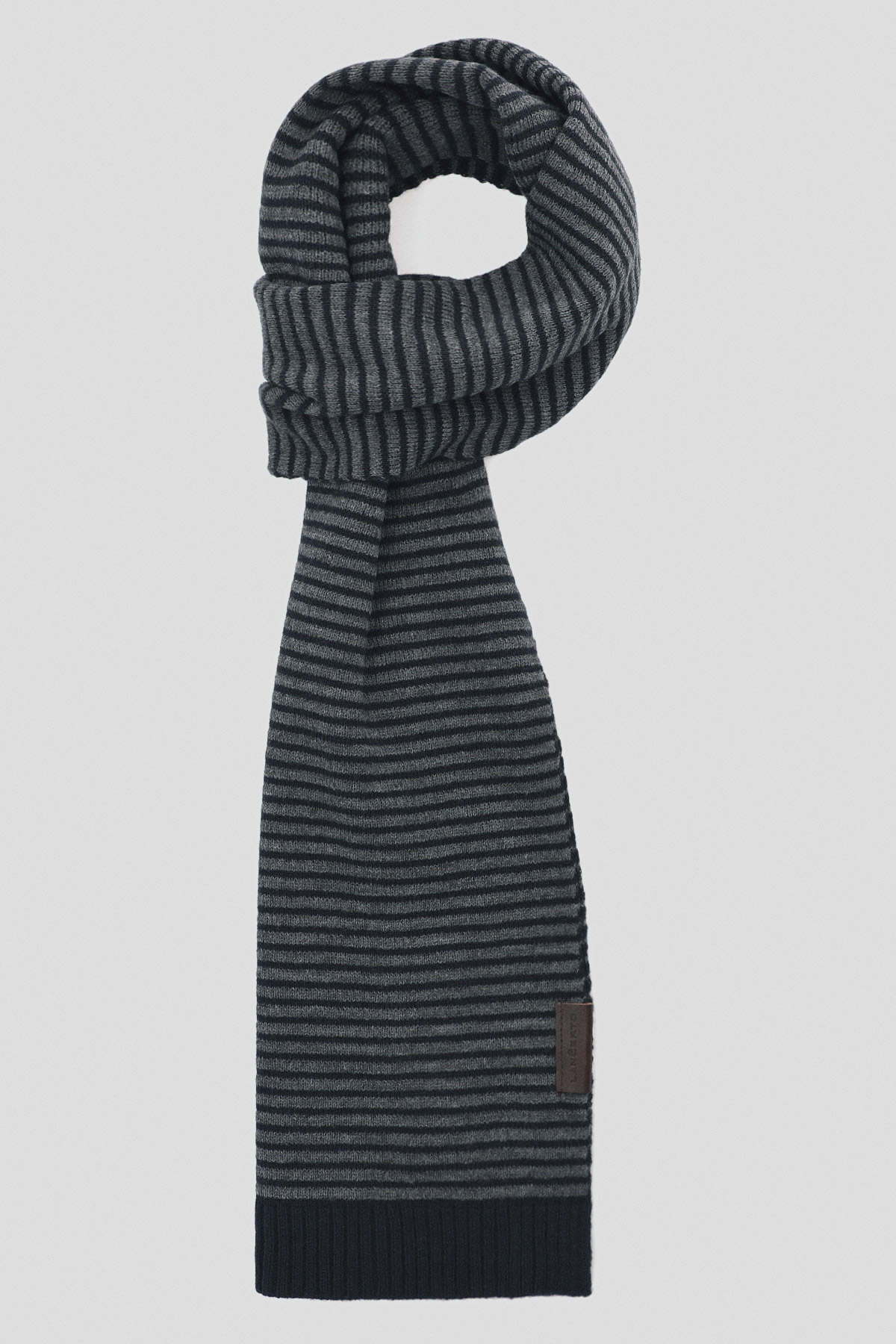 Lancerto Szal Szaro-Granatowy w Prążek Graham