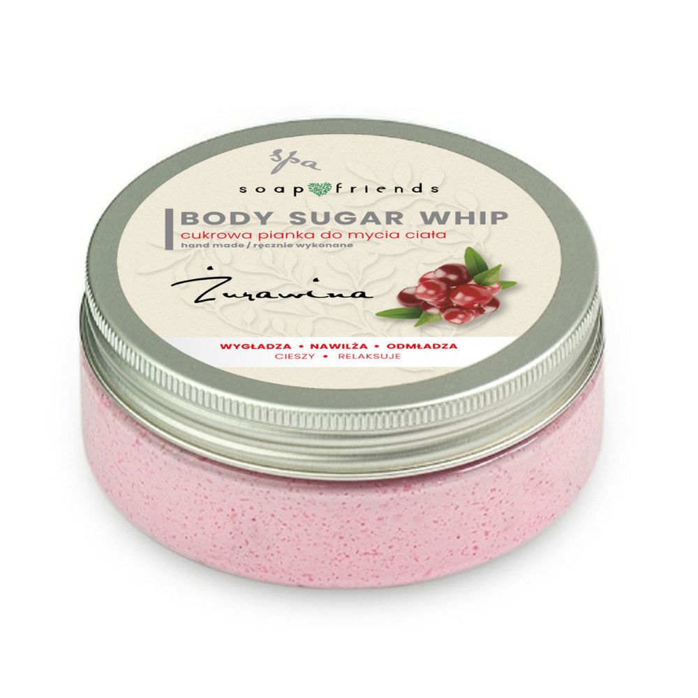 Soap&Friends Body Sugar Whip cukrowa pianka do mycia ciała żurawina, 200 g