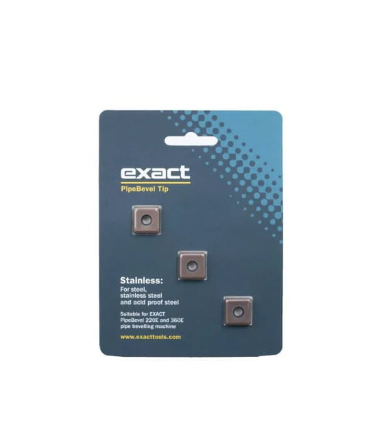 Płytki skrawające do Exact PipeBevel 220E / 360E System (komplet 3 szt.) do stali nierdzewnej