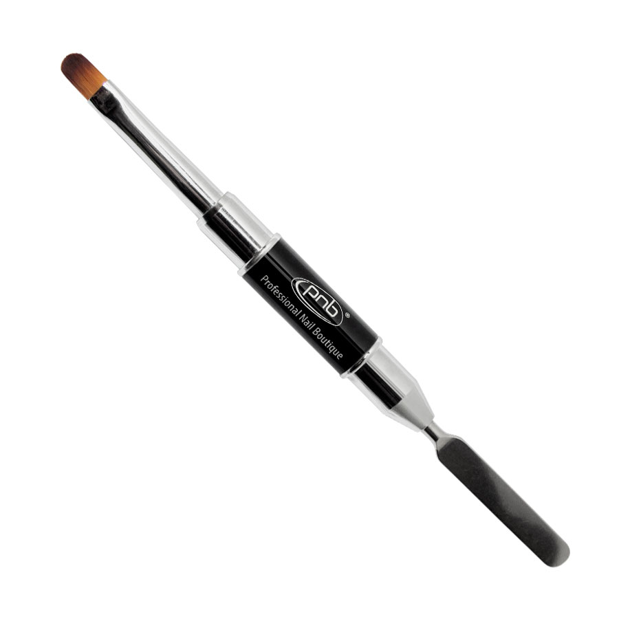 PNB pędzel do żelu i szpatułka 2w1, 1 szt.