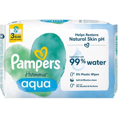 Chusteczki nawilżane PAMPERS Harmonie Aqua (144 szt.)
