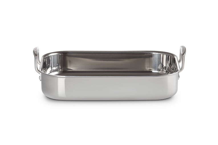 Le Creuset -  3-ply prostokątna brytfanna do zapiekania stal nierdzewna