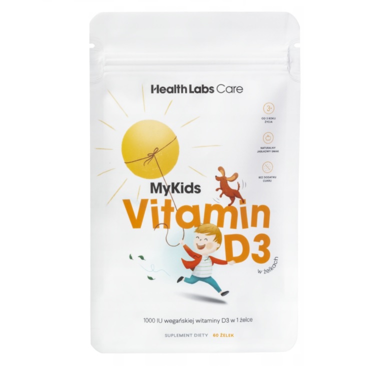 Health Labs Care MyKids  suplement diety wegańska witamina D w żelkach dla dzieci, 60 szt./1 opak.