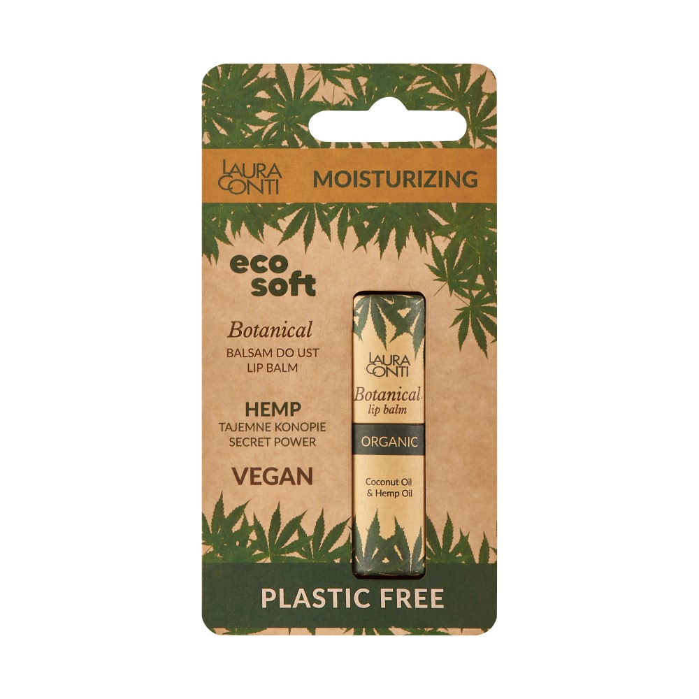 Laura Conti Eco Soft Botanical Vegan balsam do ust moc oleju konopnego, 7,2 g