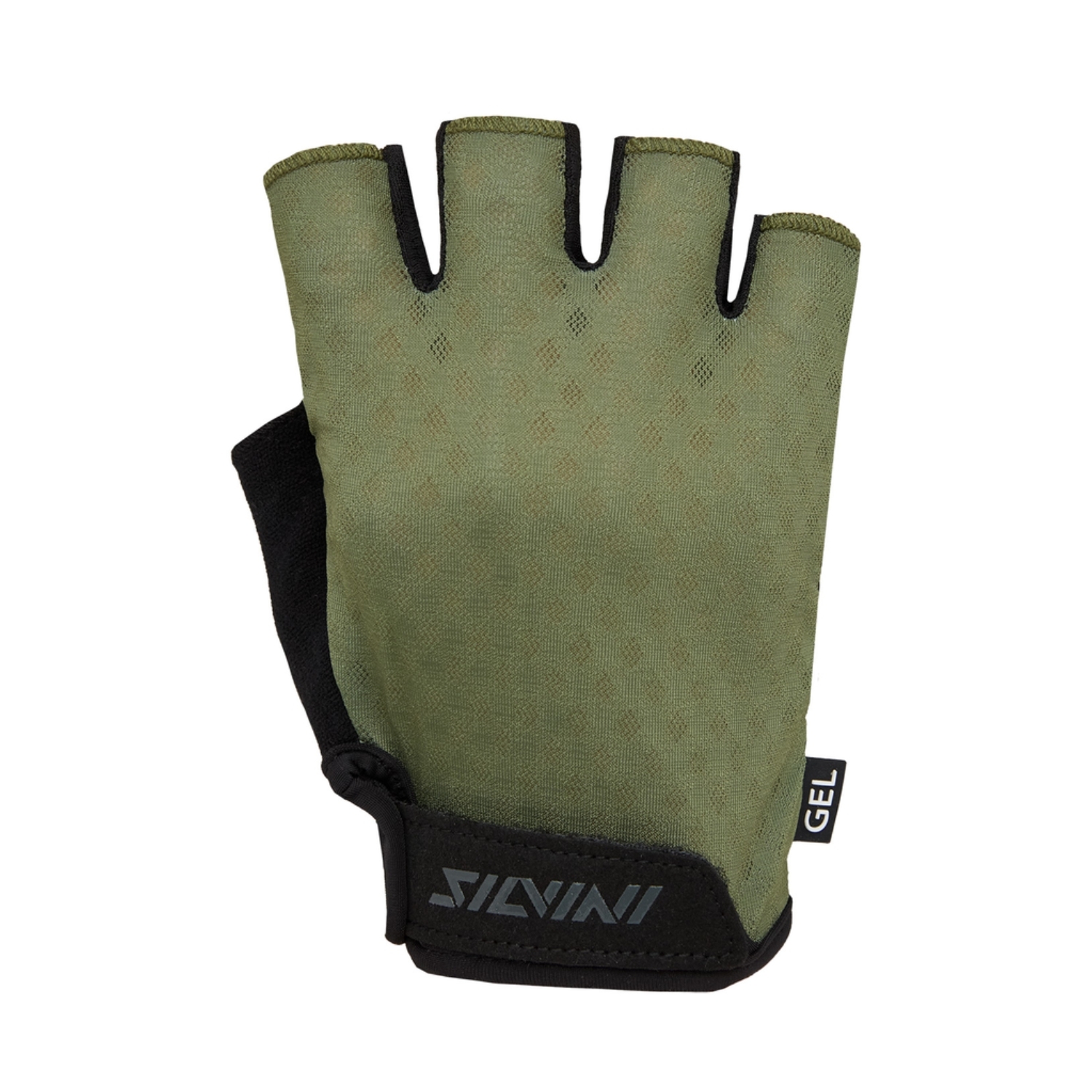 Męskie rękawiczki rowerowe krótkie Silvini Gaiono olive/black - XL