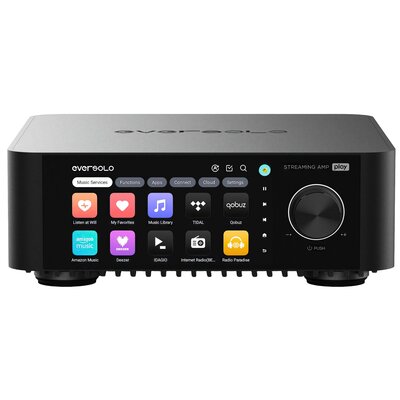 Wzmacniacz ALL IN ONE EVERSOLO Play Czarny, Wi-Fi, BT, Streamer muzyczny, Hi-Res Audio, PCM 32-bit/768kHz, DSD 512, Multiroom