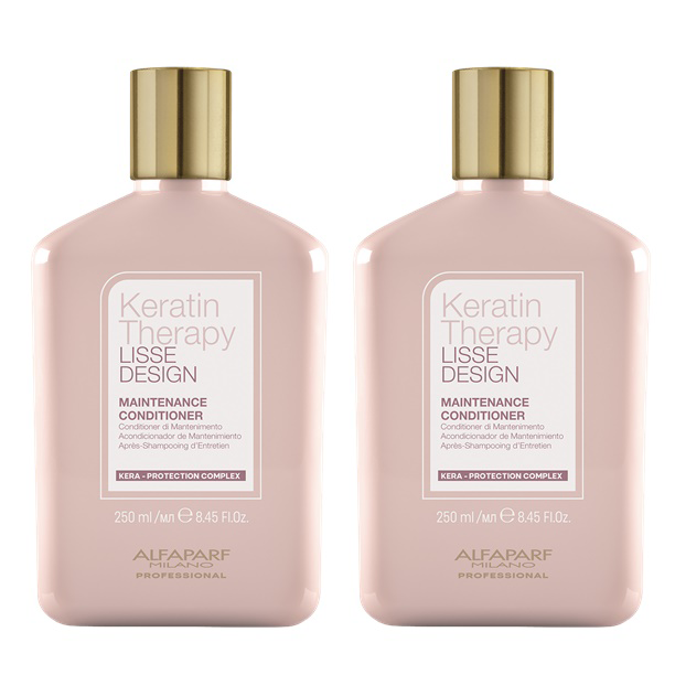 Alfaparf Keratin Therapy Maintenance zestaw do włosów: odżywka podtrzymująca efekt wygładzenia, 2x250 ml
