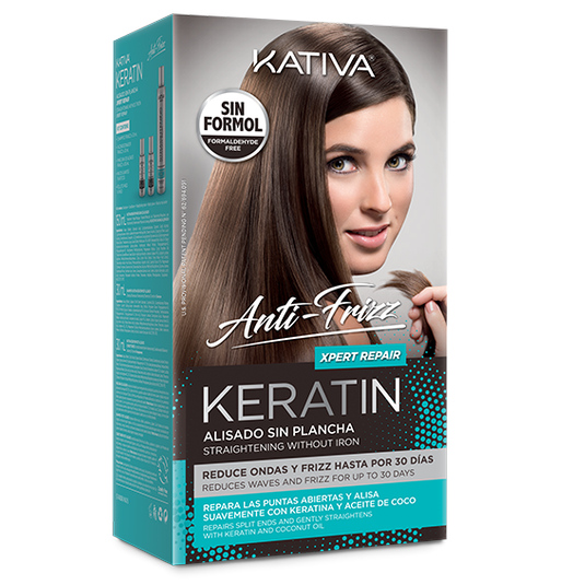Kativa Xpert Repair Keratin Kit Blue zestaw do keratynowego prostowania włosów, 1 opak.