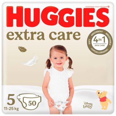 Pieluszki HUGGIES Extra Care Mega 5 11-25 kg (50 szt.)