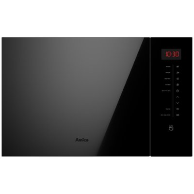 Kuchenka mikrofalowa AMICA AMMB25E2SGVBQ-TYPE 900W średnica 31.5 cm pojemność 25L Multiwave system Czarny