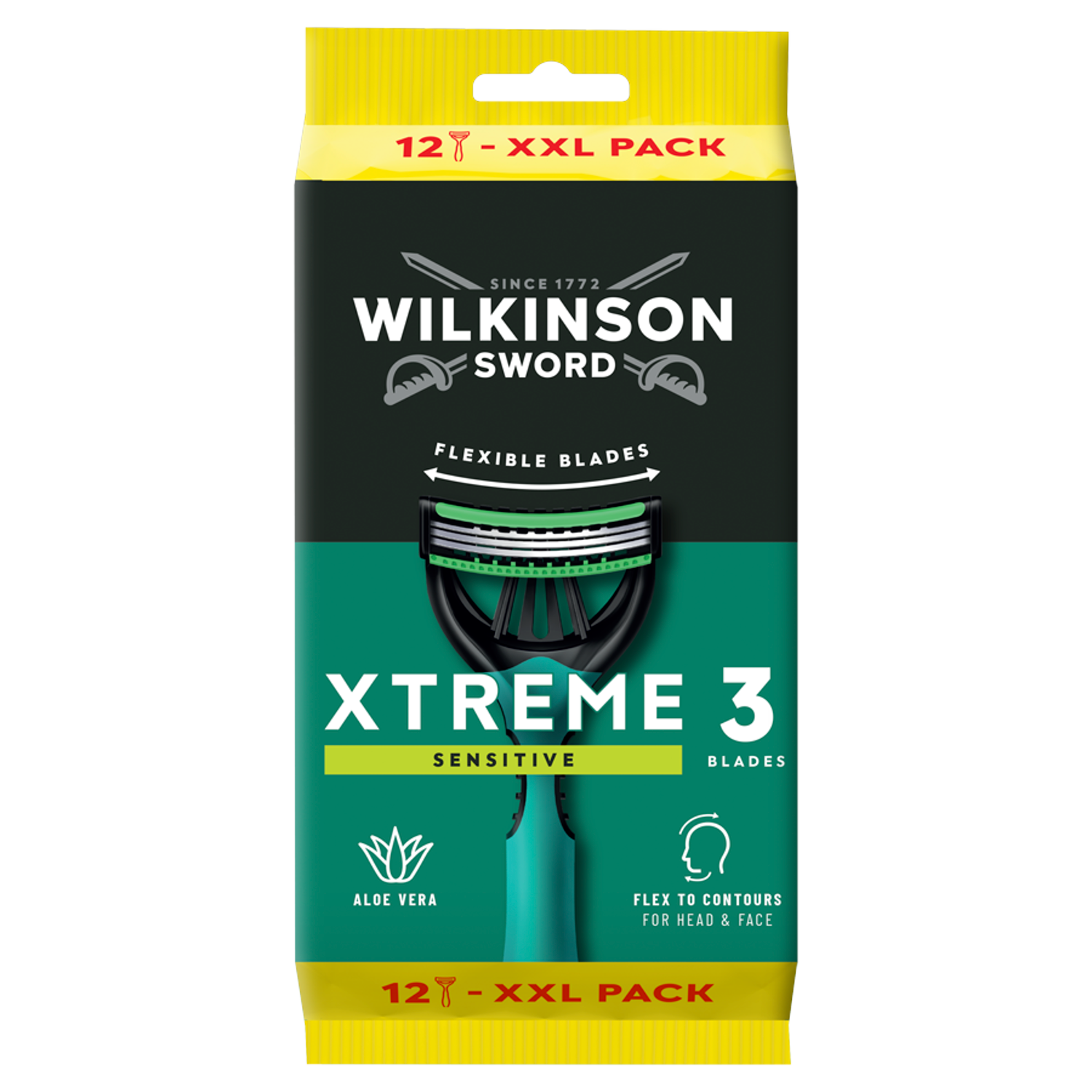 Wilkinson Sword Xtreme3 Sensitive Comfort jednorazowe maszynki do golenia dla mężczyzn, 12 szt.