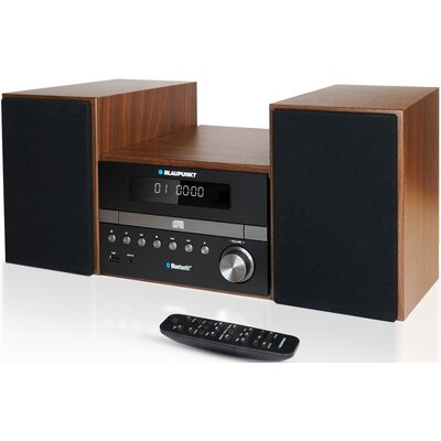 Wieża BLAUPUNKT MS46BT Ciemne drewno/Czarna, Odtw.CD/-R/-RW, BT, Tuner FM z cyfrową syntezą PLL, Wejście USB