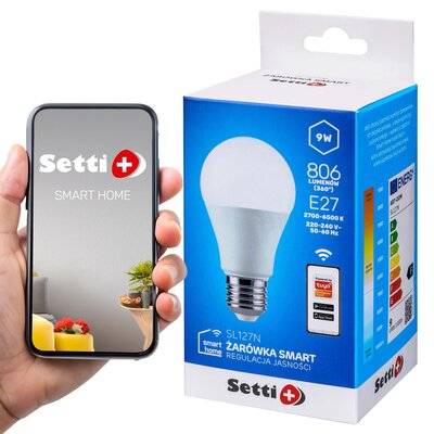 Inteligentna żarówka LED SETTI+ SL127N 9W E27 Wi-Fi