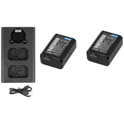 Ładowarka dwukanałowa NEWELL DL-USB-C + 2 akumulatory NP-FW50 do Sony
