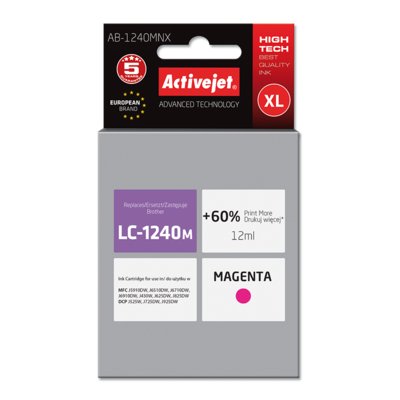 Tusz ACTIVEJET do Brother LC-1240M / LC-1220M Purpurowy 12 ml AB-1240MNX