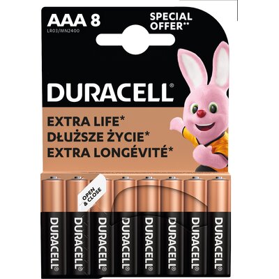 Baterie AAA LR3 DURACELL (8 szt.)