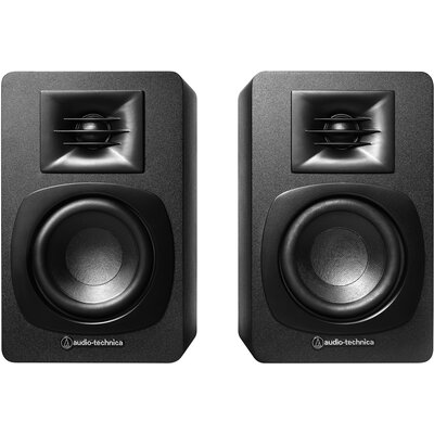 Aktywne, Podstawkowe kolumny głośnikowe AUDIO-TECHNICA AT-SP3X Czarny (2 szt.), Wbudowany DSP, Funkcja Multiparowania