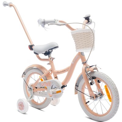 Rower dziecięcy SUN BABY Flower Bike 14 cali dla dziewczynki Morelowy