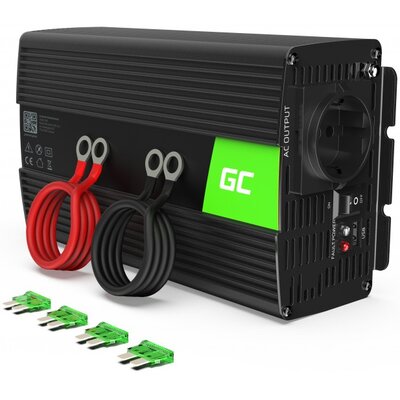 Przetwornica GREENCELL 12V na 230V 1000W/2000W Modyfikowana sinusoida