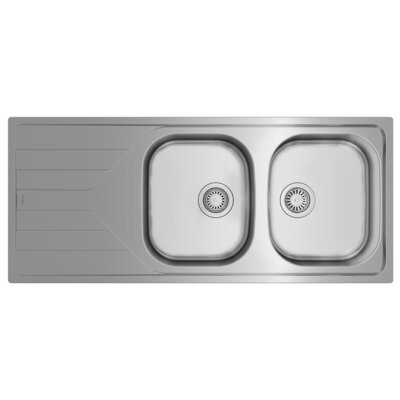 Zlewozmywak dwukomorowy z ociekaczem TEKA Universe 80 T-XP 2B 1D 115170001 Stal nierdzewna 50x116