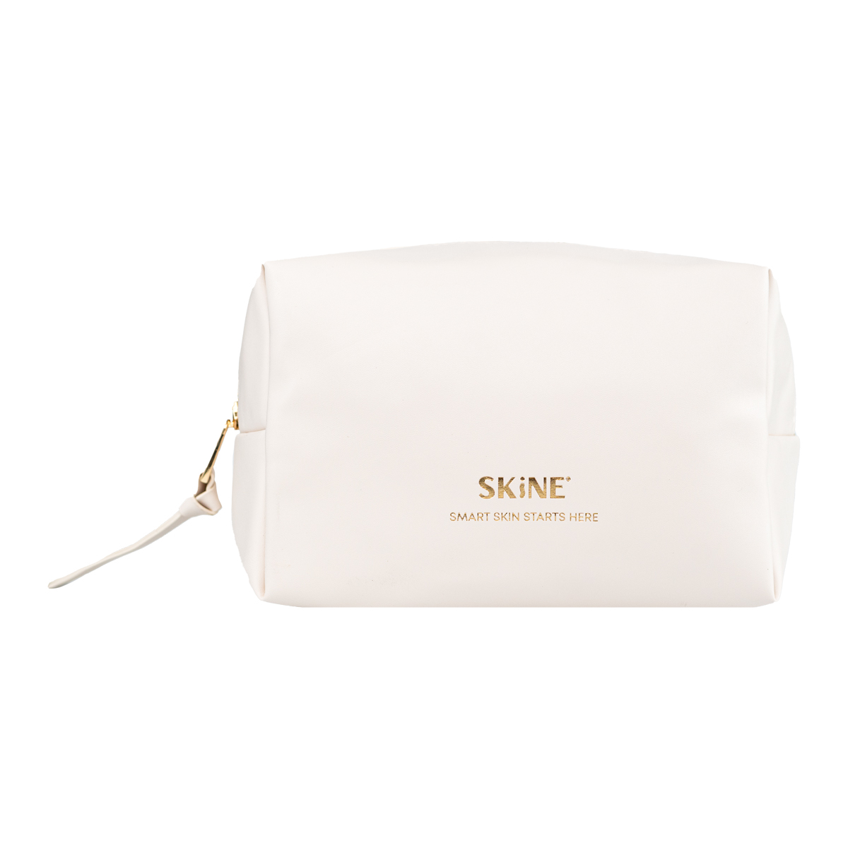 Skine duża kosmetyczka z eko skóry w kolorze kości słoniowej, 1 szt.