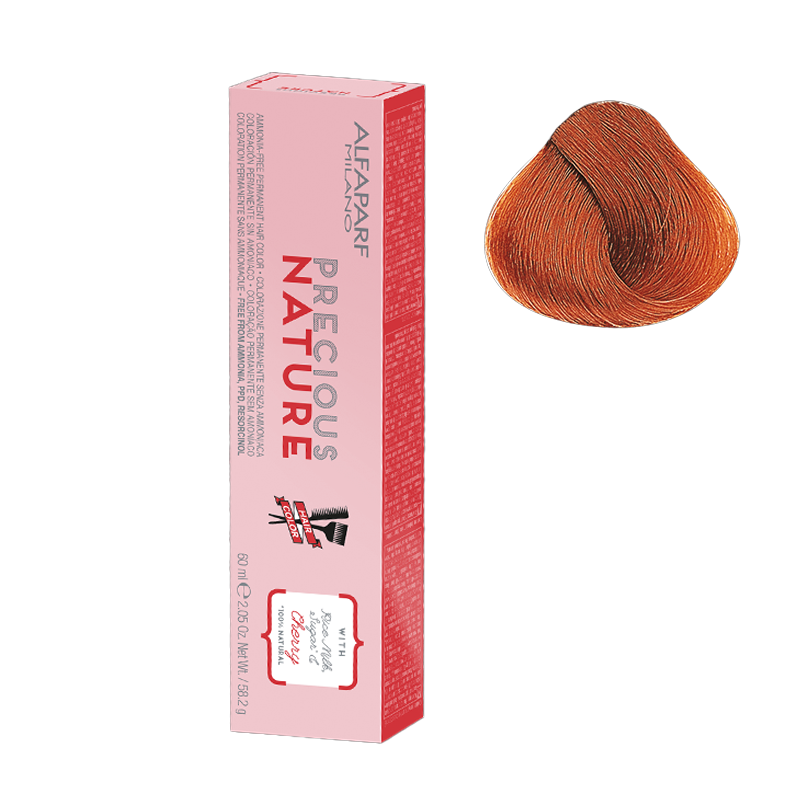Alfaparf Precious Nature naturalna farba do włosów bez amoniaku 8.4 jasny miedziany blond, 60 ml