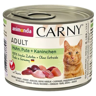 Karma dla kota ANIMONDA Carny Kurczak z indykiem i królikiem 200 g