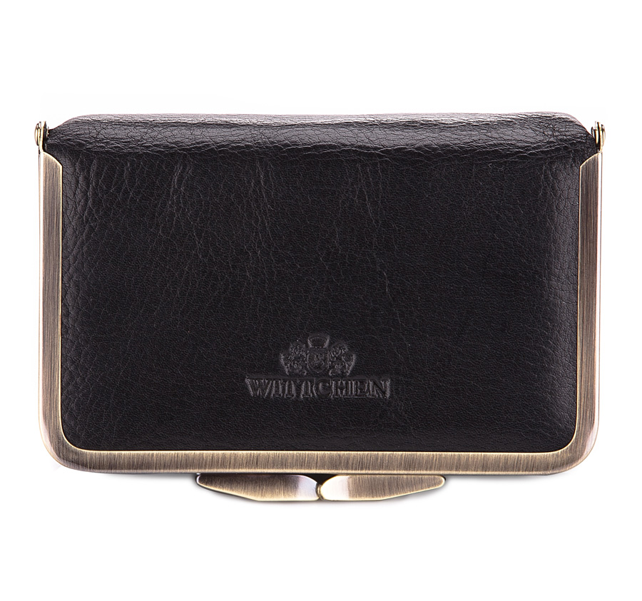 WITTCHEN Kosmetyczka czarna Italy skóra licowa